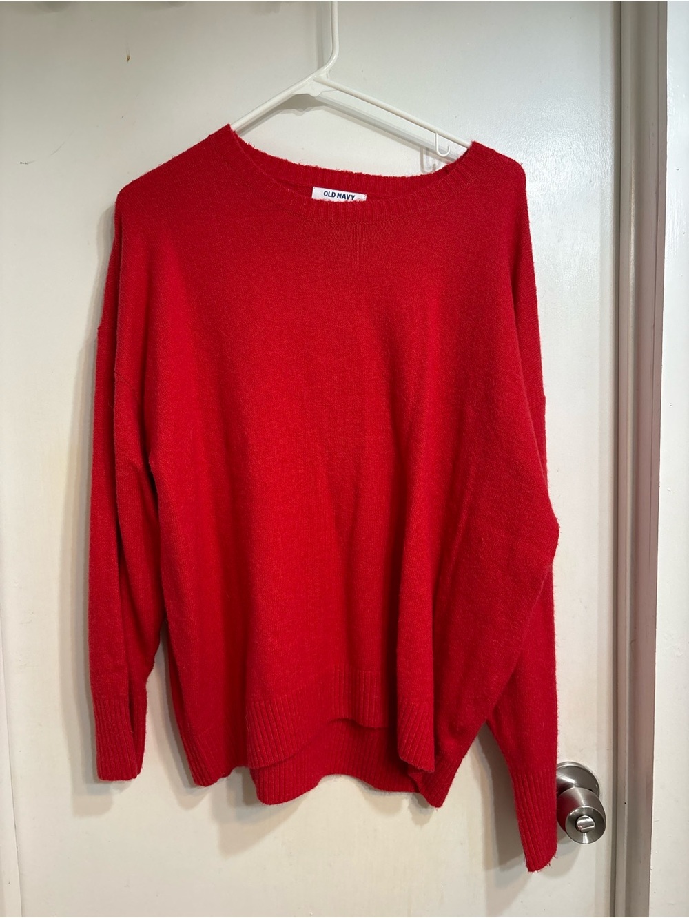 Old Navy Red Scoopneck Lightweight Knit Sweater